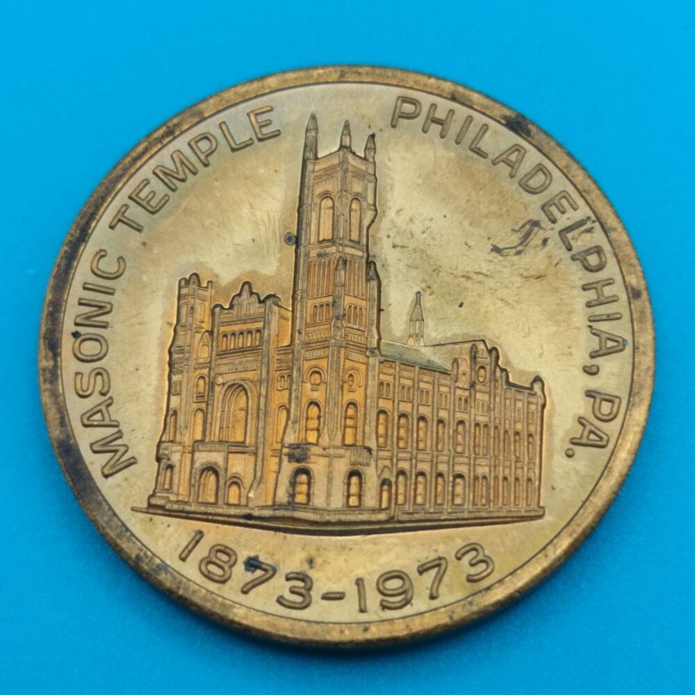 1972-1973 Masonic Temple Philadelphia PA W. Orville Kimmel Grand Master Medal